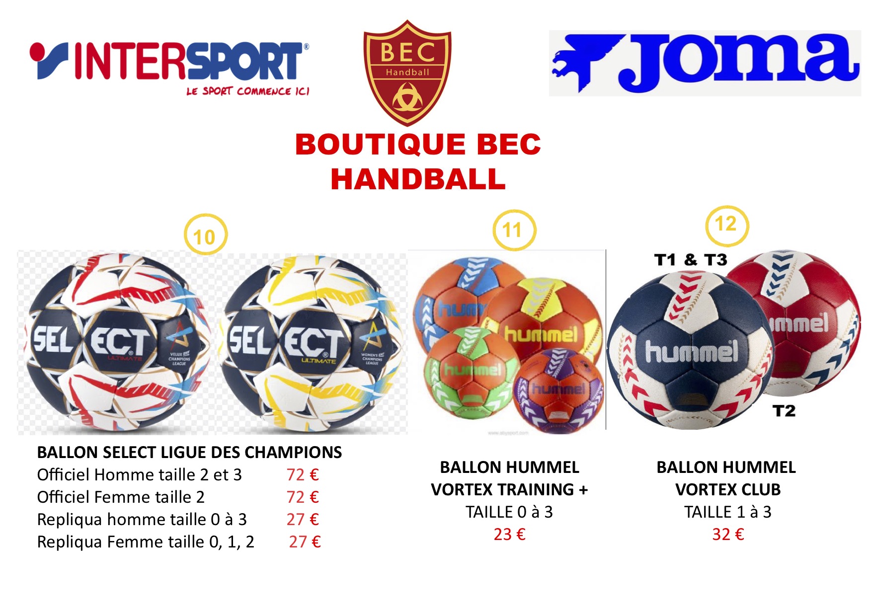 BOUTIQUE BEC HAND 2018-2019 prix VENTE et tailles